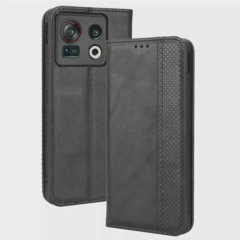Для ZTE Nubia Z40S Pro Чехол-Книжка Кошелек Винтажный Тонкий Магнитный Кожаный Откидная Крышка Держатель Для Карт Подставка Мягкая Tpu Гелевая Задняя Крышка Сумки Для Телефонов