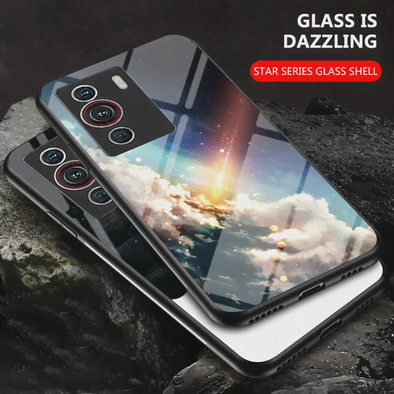 Nubia Z40 Pro 6,67 дюйма углеродного волокна Sky Star Style твердый задняя крышка для задних стекла для ZTE Nubia Z40 Pro Shrotect Shell Shell