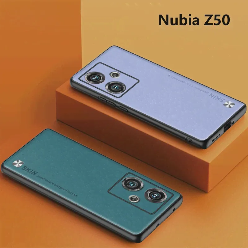 Для Nubia Z50 Case Роскошный Кожаный Чехол Для ZTE Nubia Z50 Case Чехол Для Защиты Камеры Стильный Мягкий Силиконовый Противоударный Бампер-0