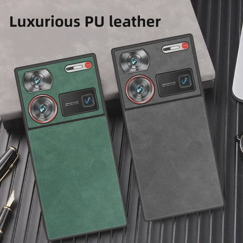 Для Nubia Z60 Ultra Case Роскошная кожаная задняя крышка из мягкого силикона с мягким краем для ПК для Nubia Z60 Ультратонкий противоскользящий бамперный чехол