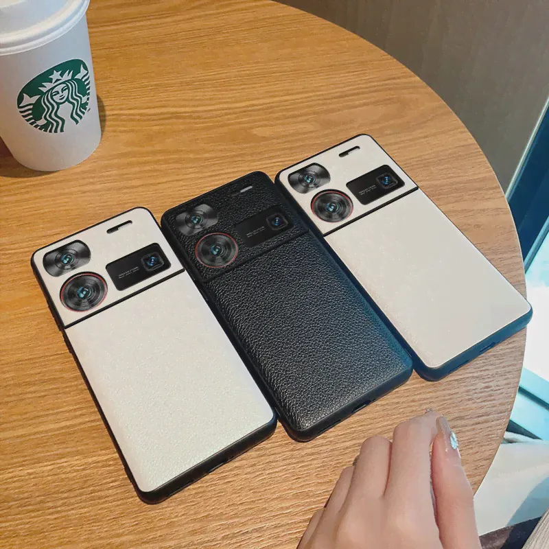 Для ZTE Nubia Z60 Ultra Case Роскошная Кожаная Полоса Личи Простая Задняя крышка Для Nubia Z 60 Ультратонкий деловой Бампер Funda-0