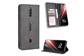Чехол MyPads для Nubia Red Magic 5G/5S, противоударный, книжка, черный